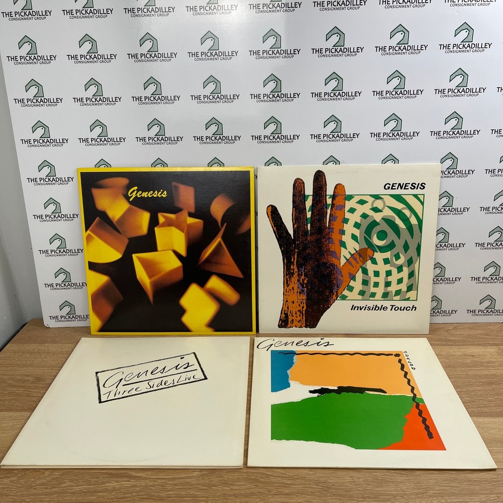 Genesis Vinyl LP Lot 4 Albums Invisible Touch Abacab Three Sides Live